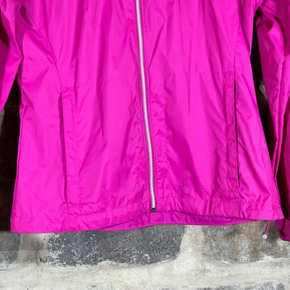 Columbia Women's Pink Full Zip Hooded‎ Lightweight Rain Jacket Size Medium
